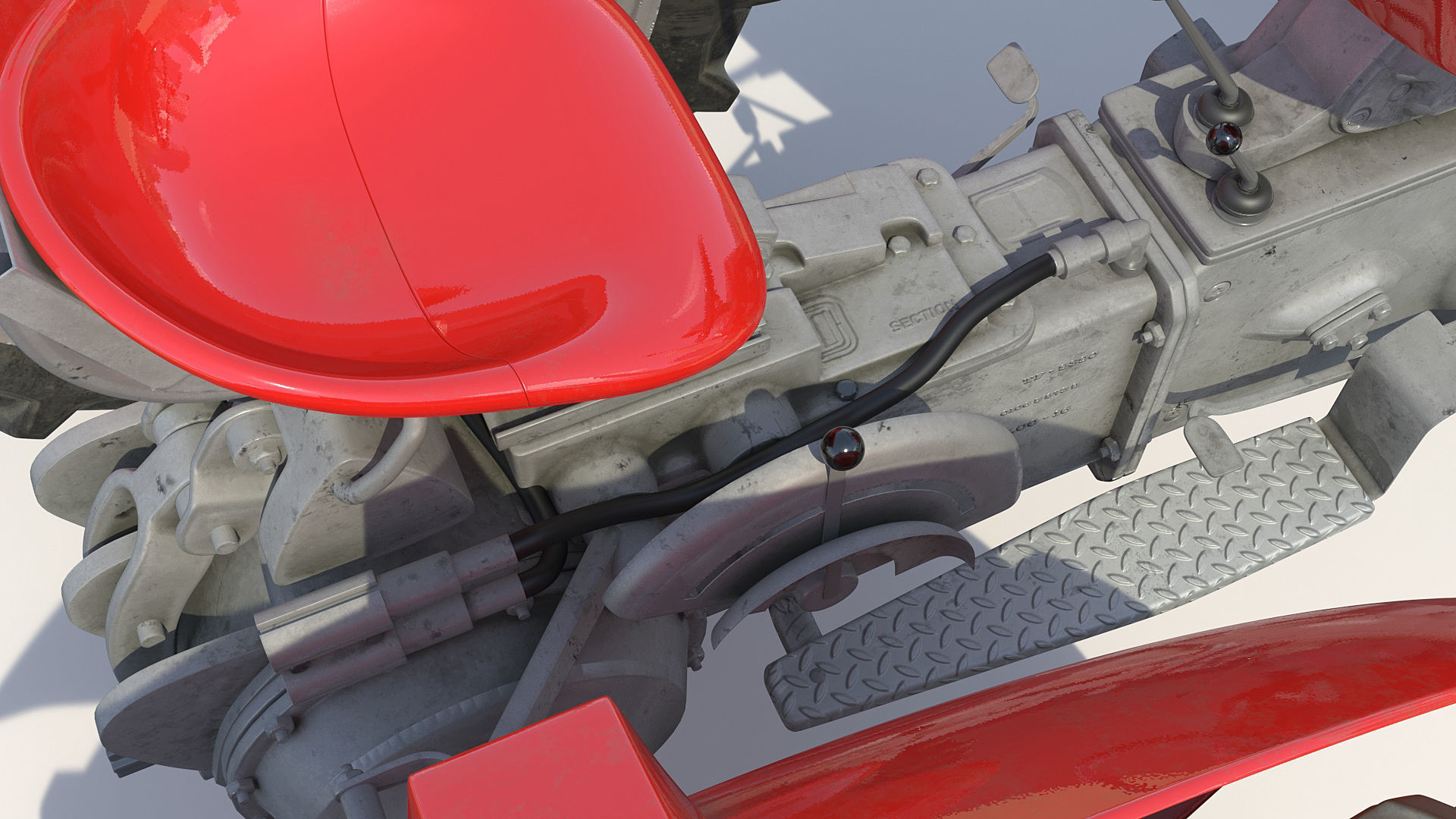 Massey Ferguson 65 Low-poly 3D model_7