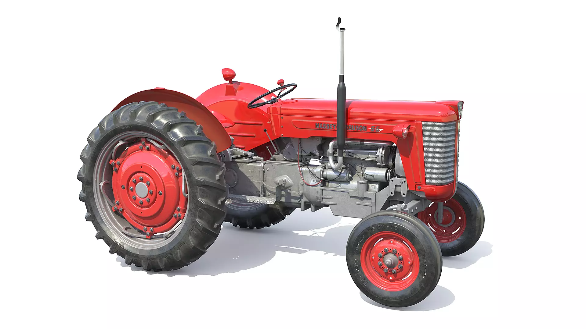 Massey Ferguson 65 Low-poly 3D model_0