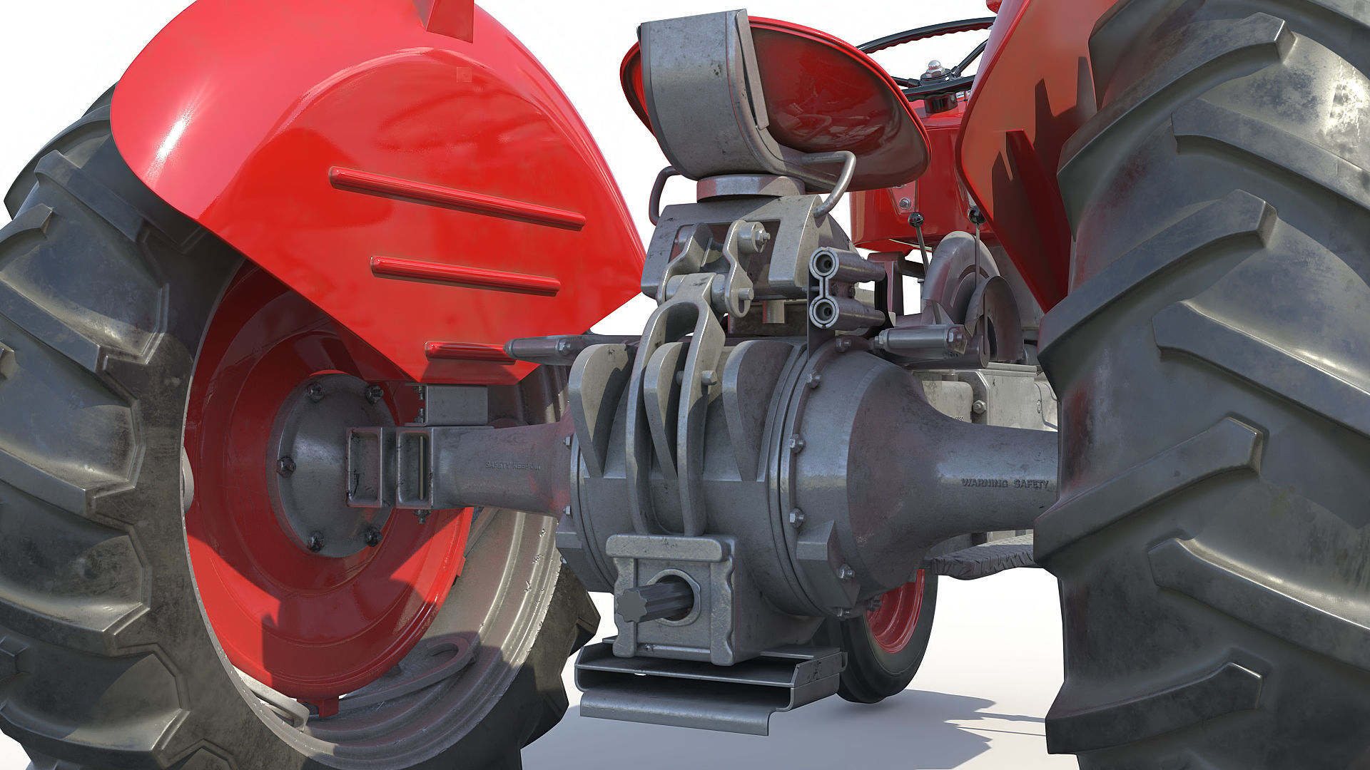 Massey Ferguson 65 Low-poly 3D model_3