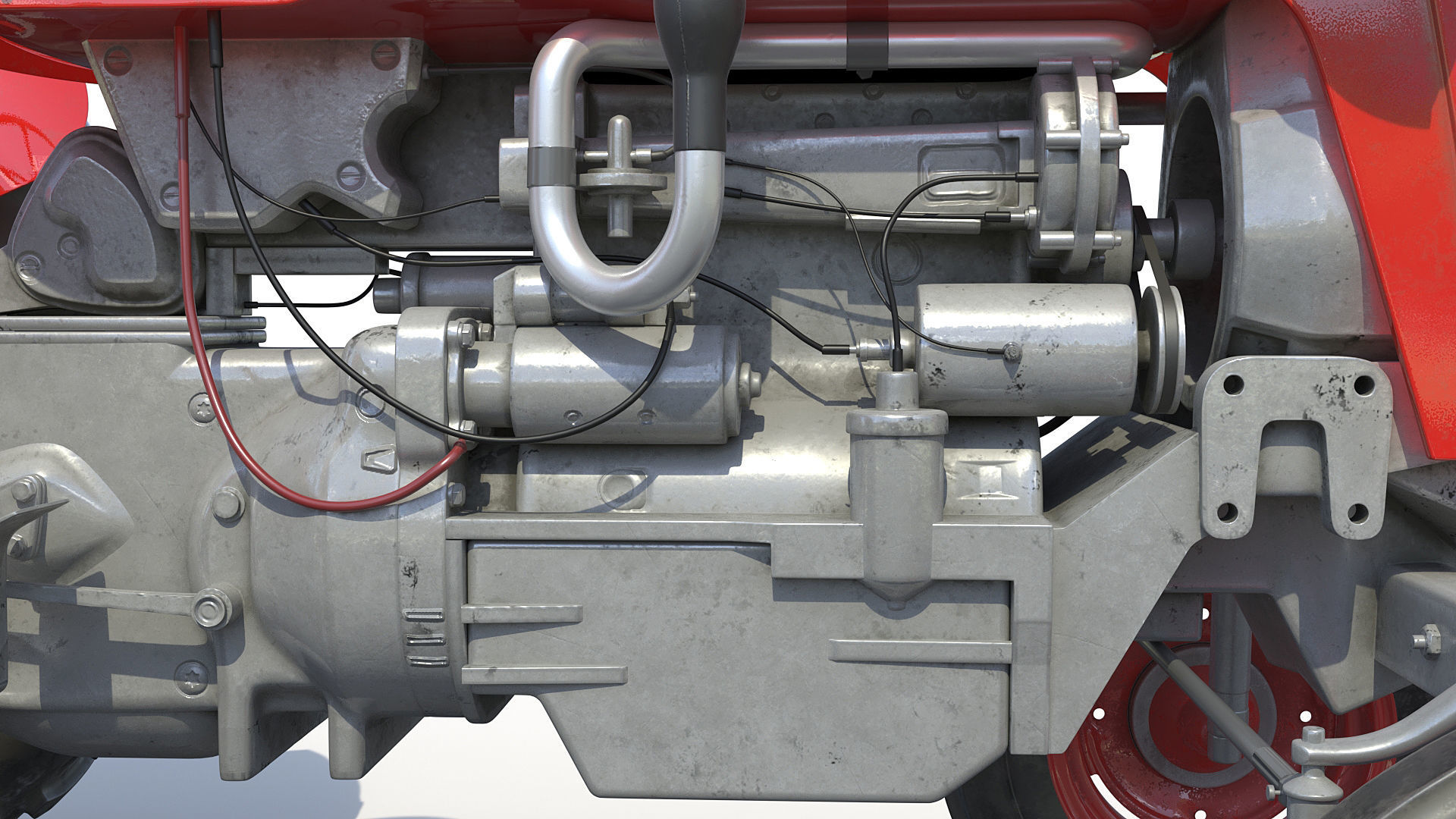 Massey Ferguson 65 Low-poly 3D model_4