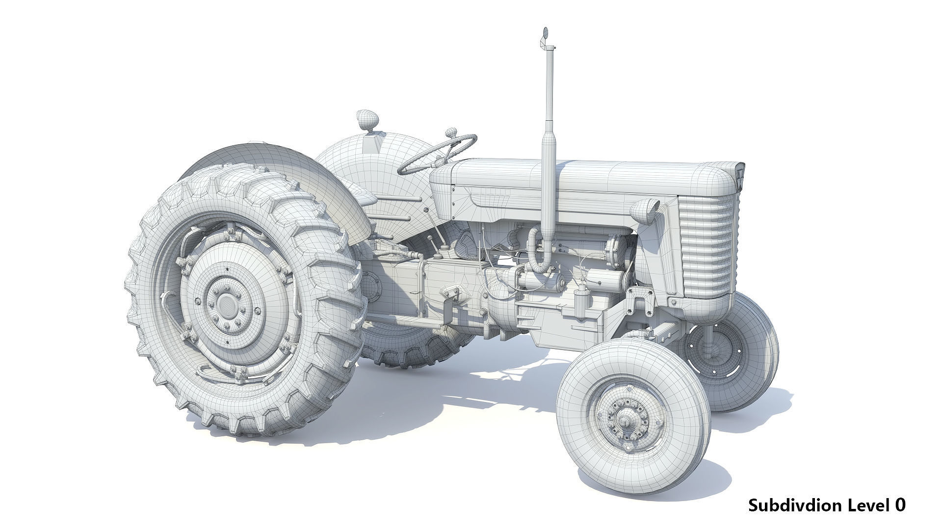 Massey Ferguson 65 Low-poly 3D model_15