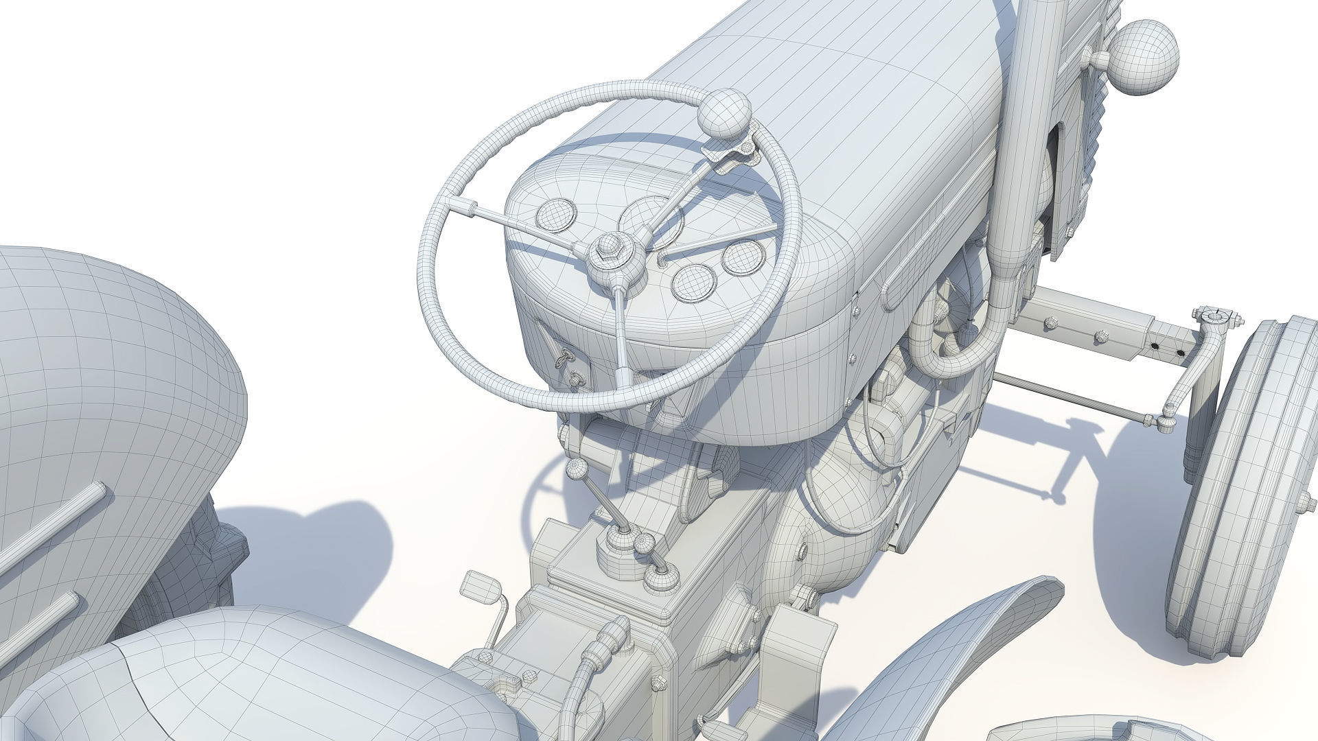 Massey Ferguson 65 Low-poly 3D model_11