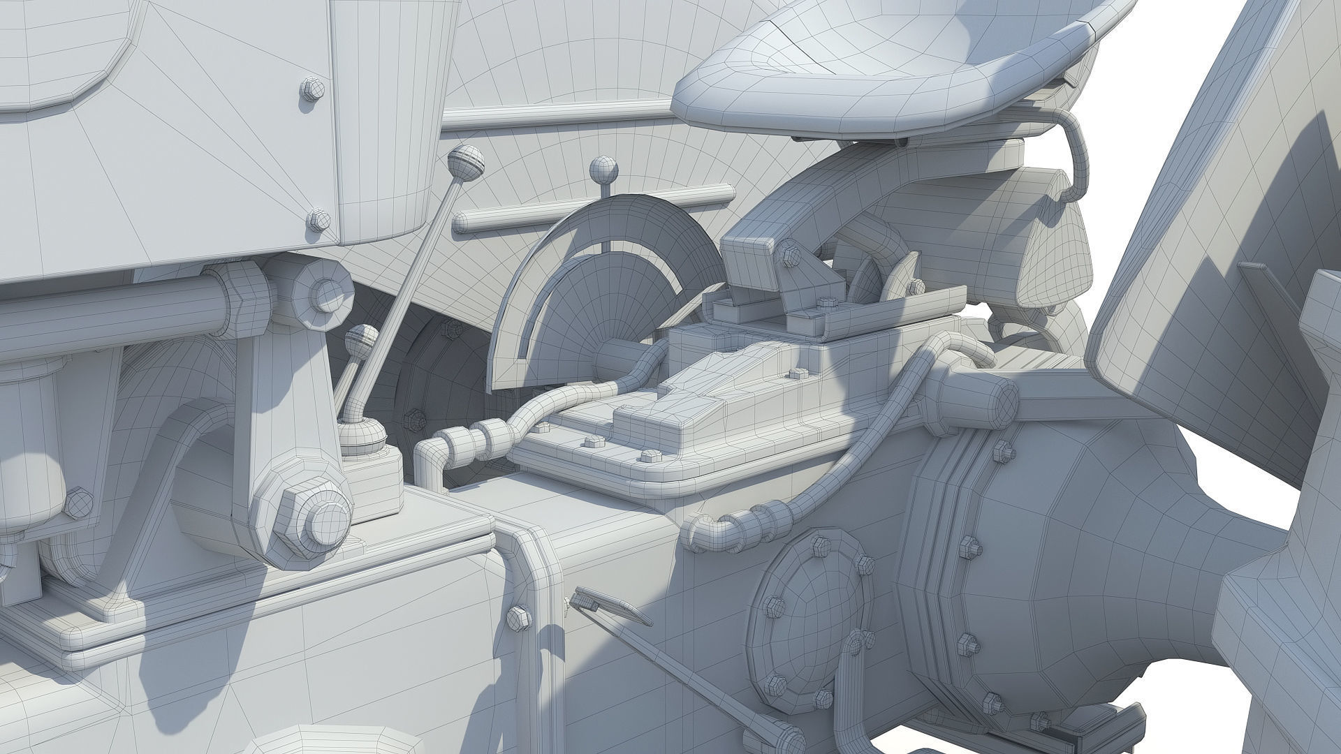 Massey Ferguson 65 Low-poly 3D model_14