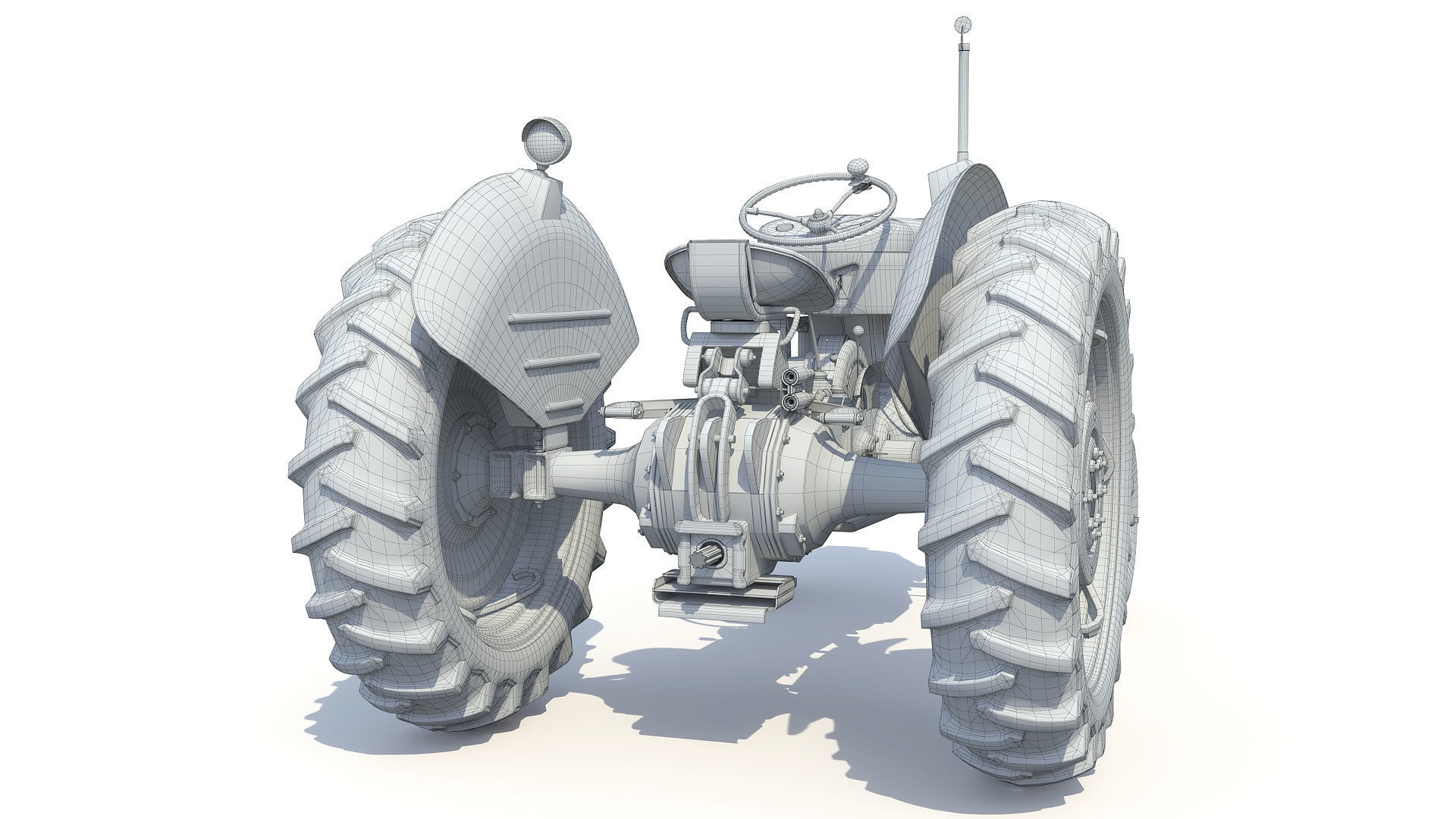Massey Ferguson 65 Low-poly 3D model_12