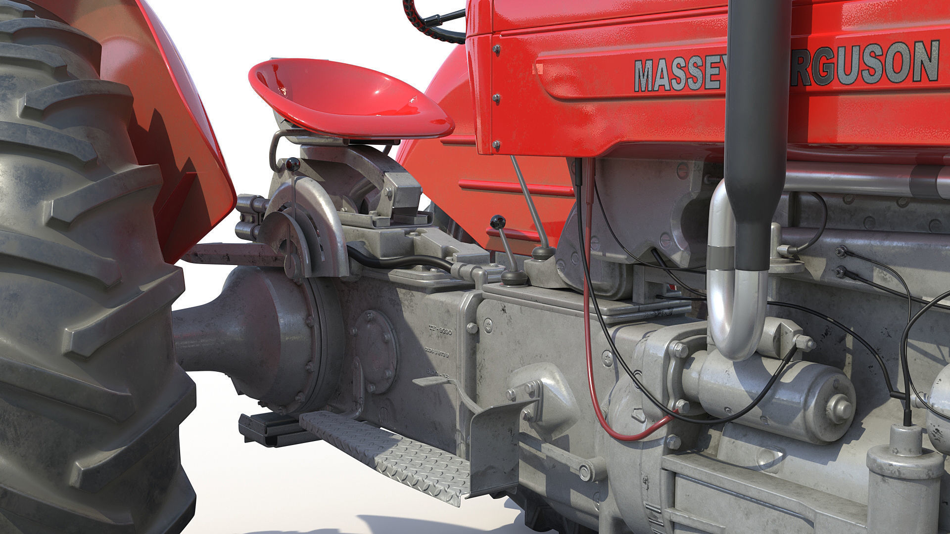 Massey Ferguson 65 Low-poly 3D model_8
