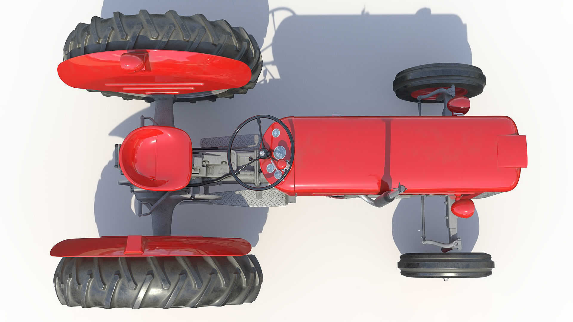 Massey Ferguson 65 Low-poly 3D model_10