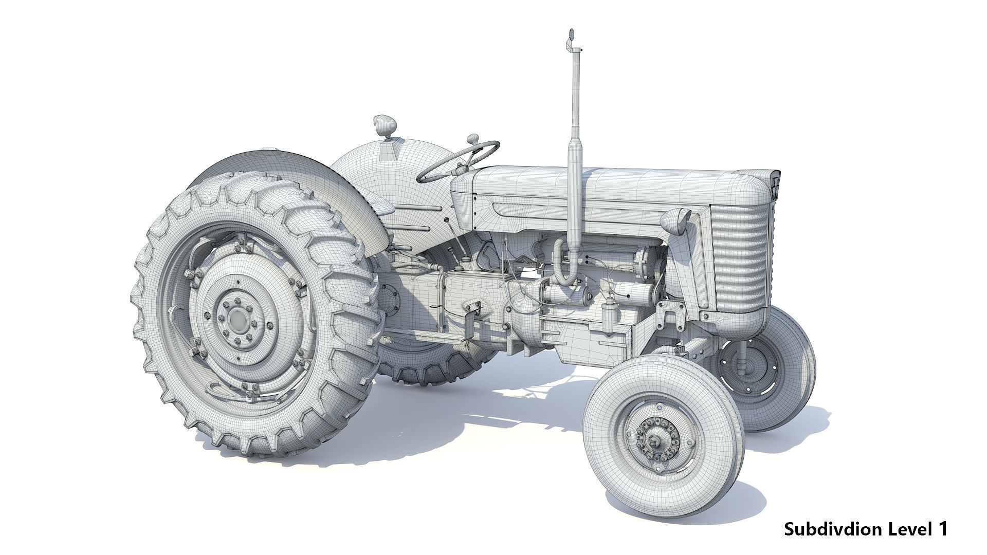Massey Ferguson 65 Low-poly 3D model_16