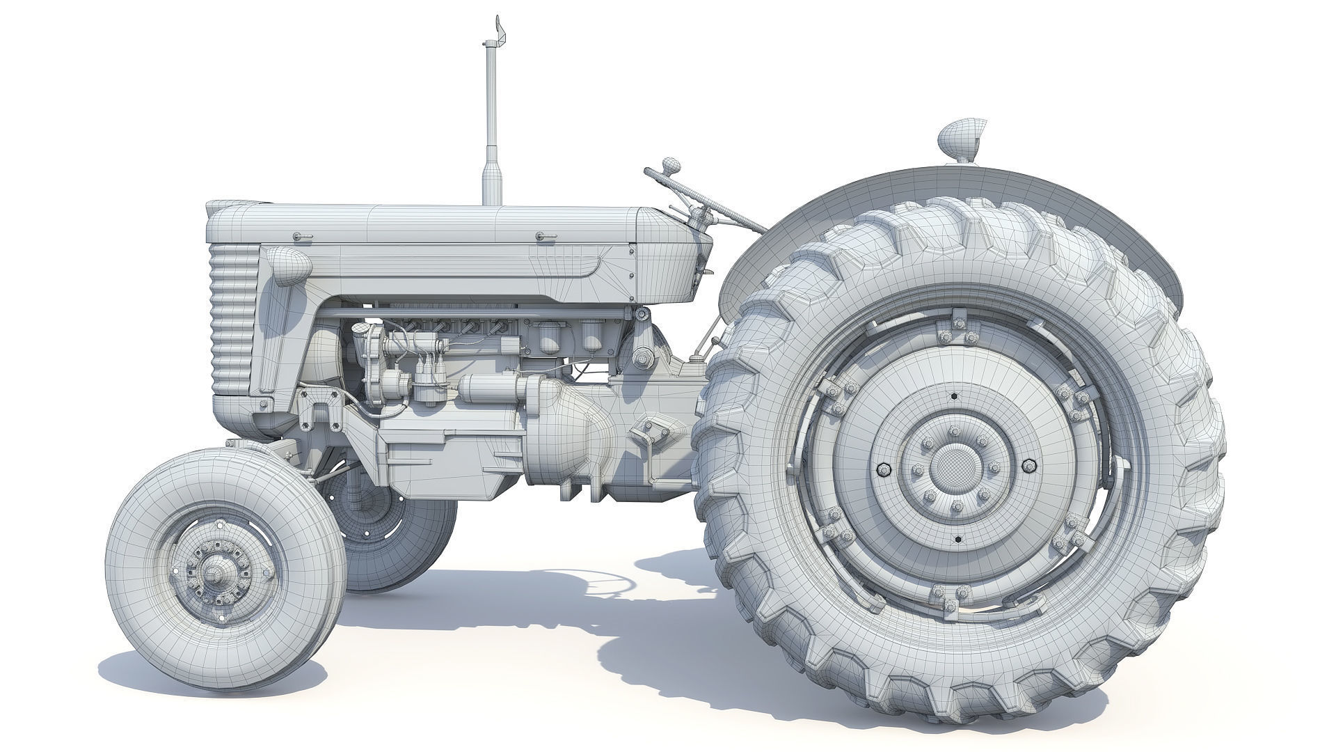 Massey Ferguson 65 Low-poly 3D model_13