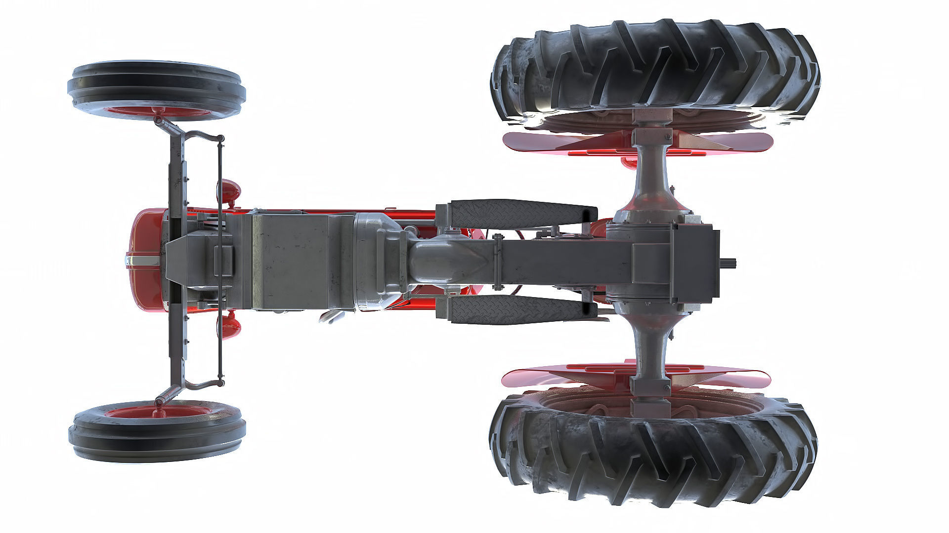 Massey Ferguson 65 Low-poly 3D model_9