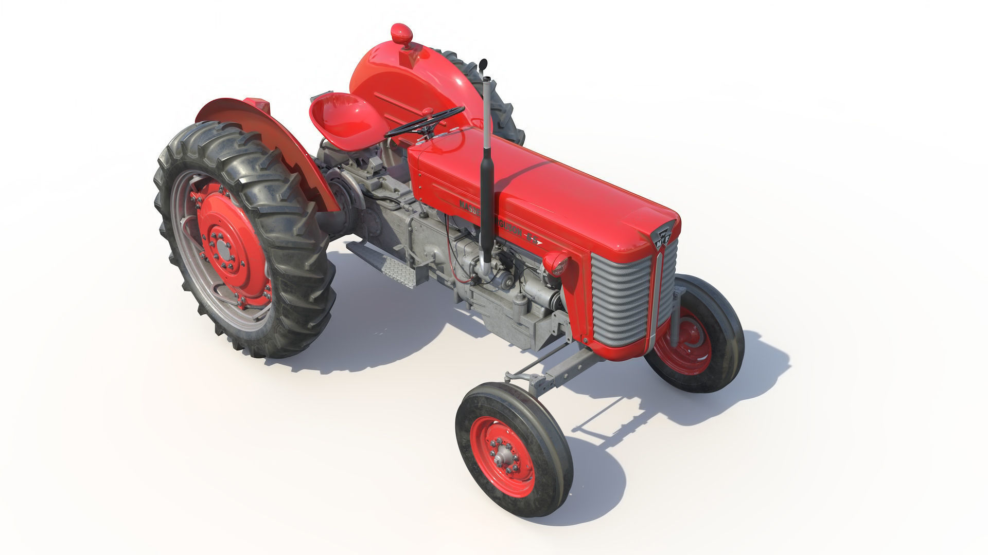 Massey Ferguson 65 Low-poly 3D model_2