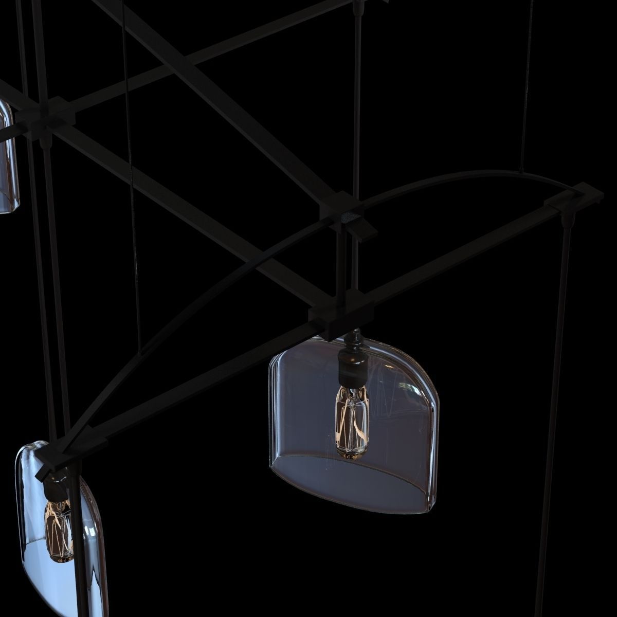 Holly Hunt Bow chandelier 3D model_6