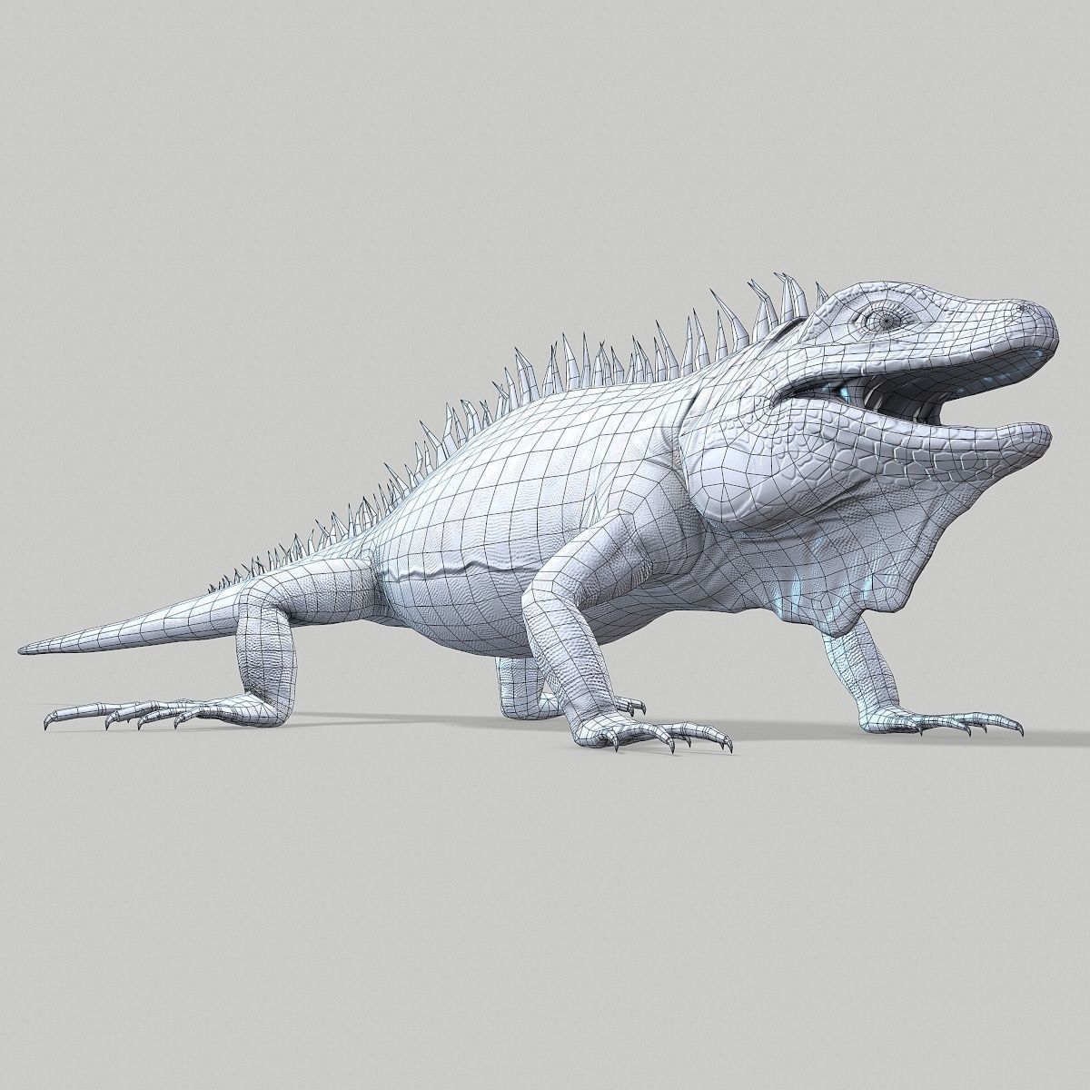 Iguana Blue Low-poly 3D model_13