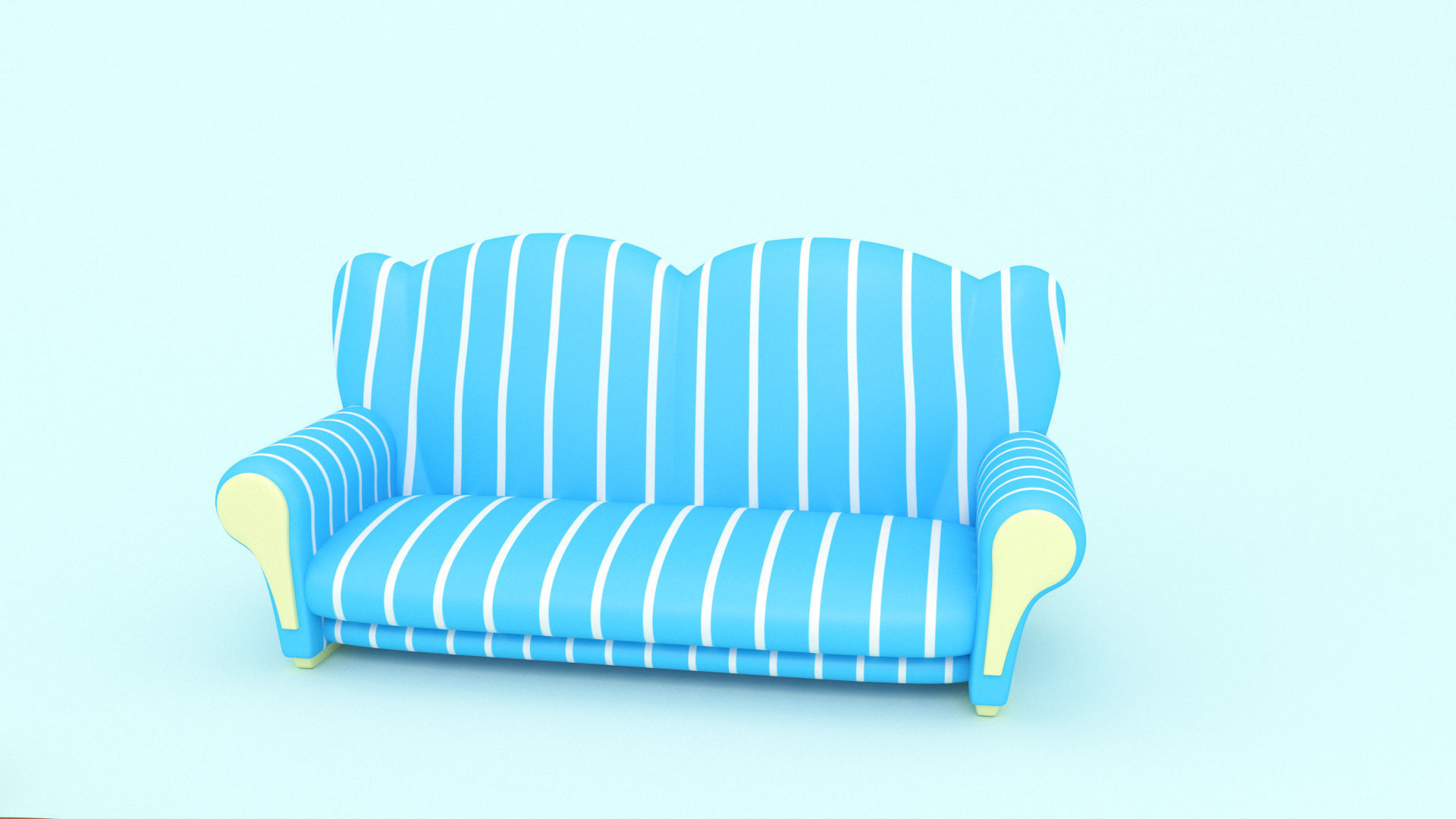 Cartoon Boy room - Low-poly 3D model Low-poly 3D model_1