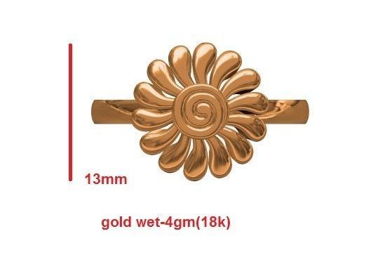 flower ring with enamel 3D print model_6