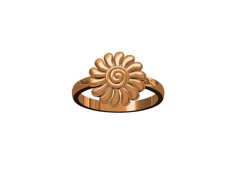 flower ring with enamel 3D print model_8