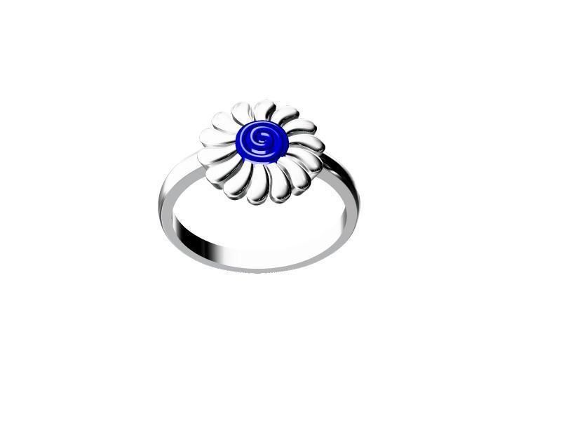 flower ring with enamel 3D print model_7