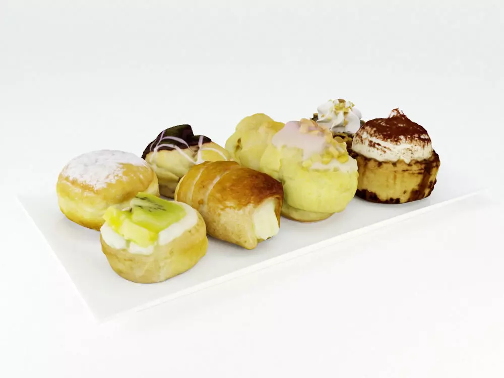 Pastries Mix 3D model_0
