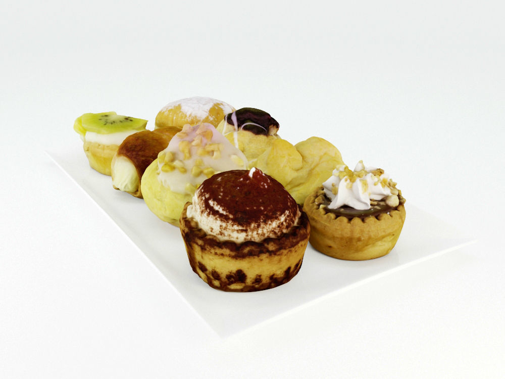 Pastries Mix 3D model_3