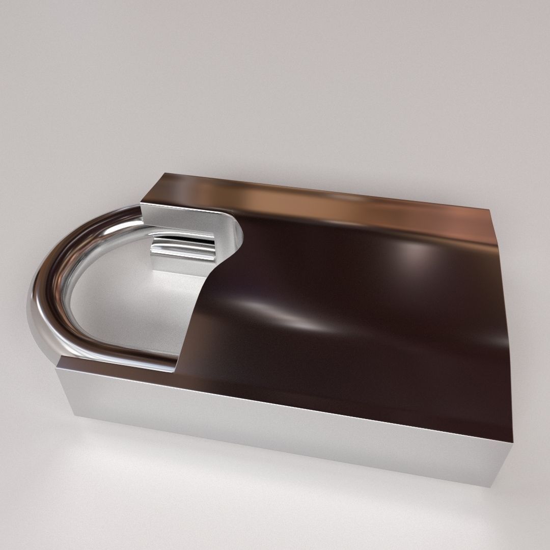 Padlock v3 3D model_1