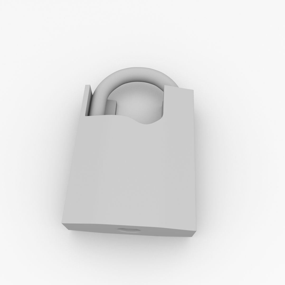 Padlock v3 3D model_3