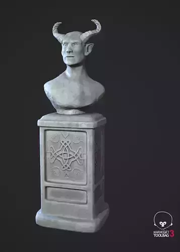 Faun statue PBR asset