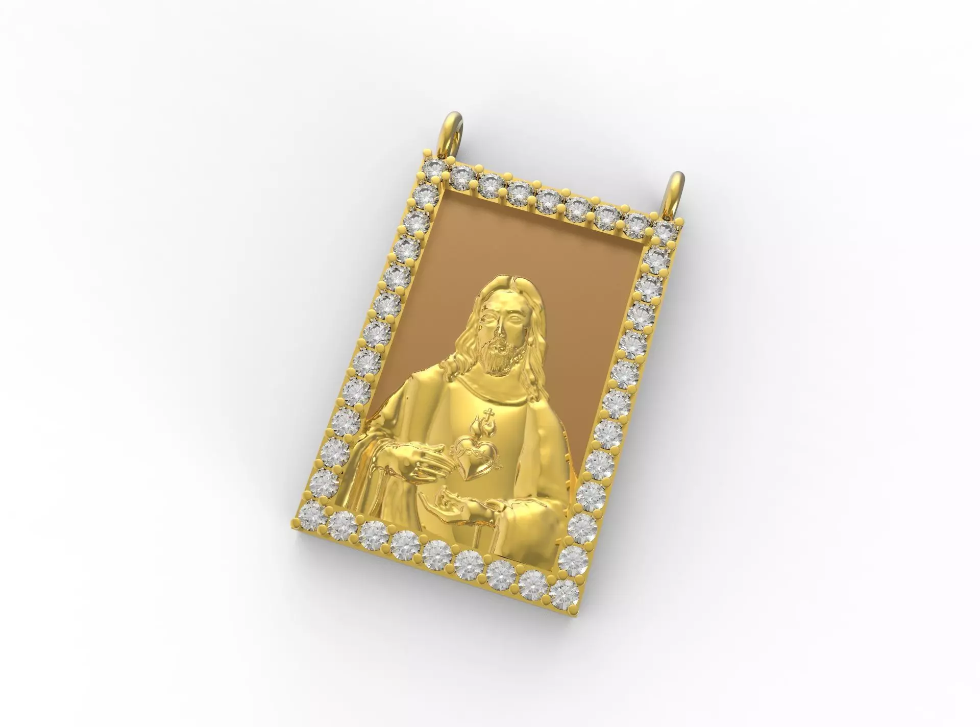 Escapulario Jesus Cristo e Maria - Scapular Jesus Christ 3D model