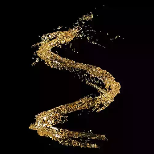 Apple Juice Splash 3D model