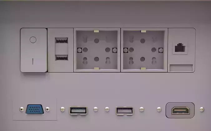 Box with sockets and plugs