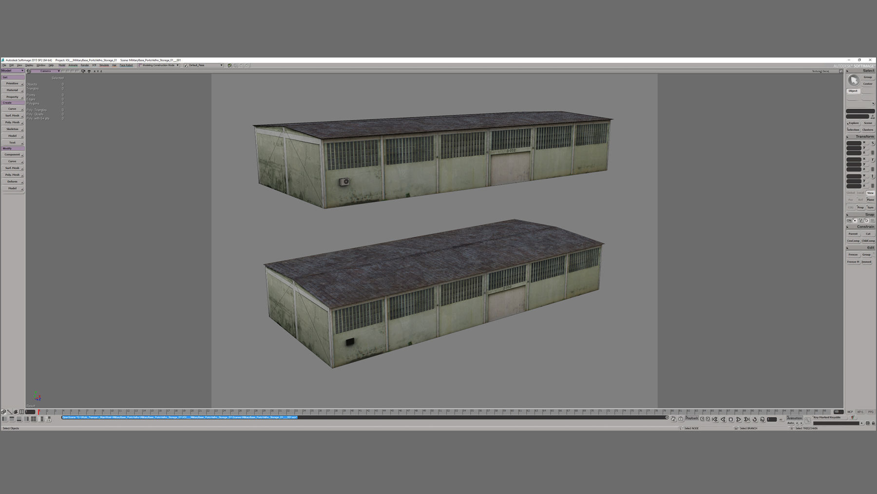 MilitaryBase PortoVelho Storage 01 Low-poly 3D model_11