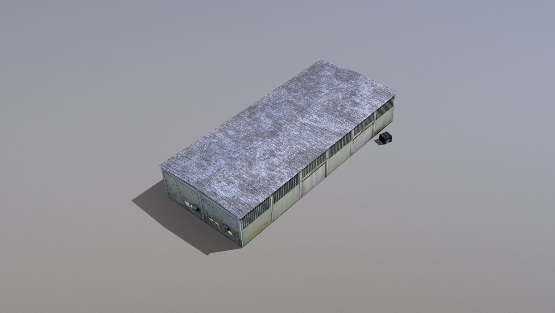 MilitaryBase PortoVelho Storage 01 Low-poly 3D model_4