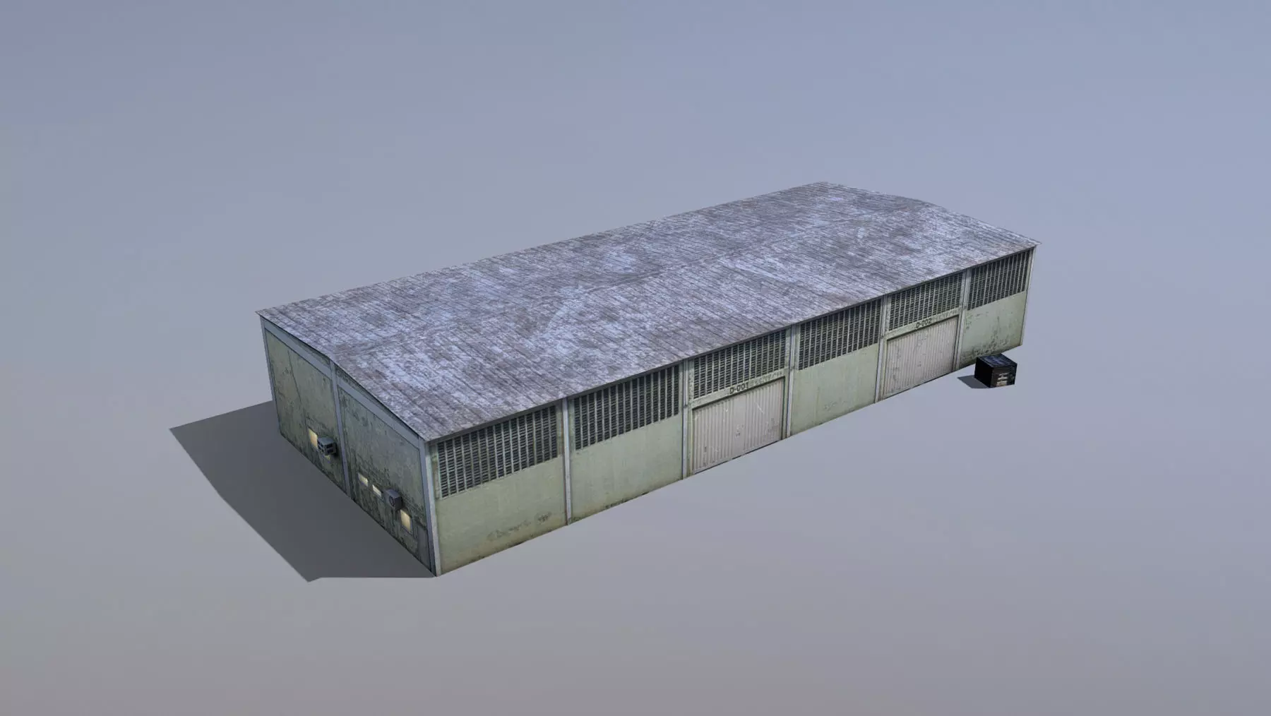 MilitaryBase PortoVelho Storage 01 Low-poly 3D model_0