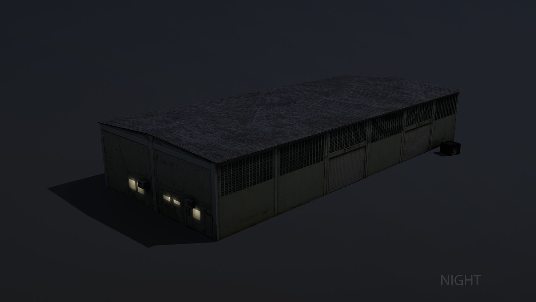 MilitaryBase PortoVelho Storage 01 Low-poly 3D model_9