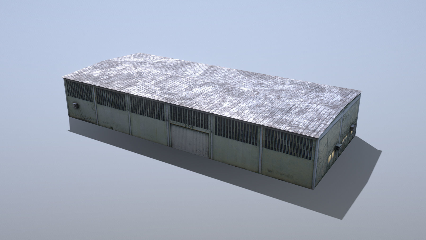MilitaryBase PortoVelho Storage 01 Low-poly 3D model_1