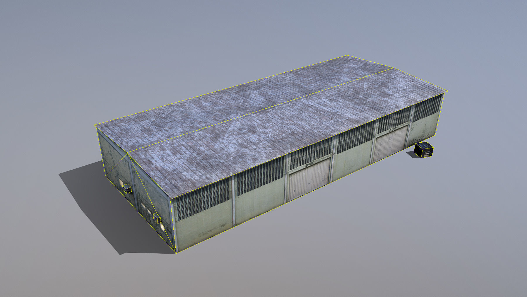 MilitaryBase PortoVelho Storage 01 Low-poly 3D model_7