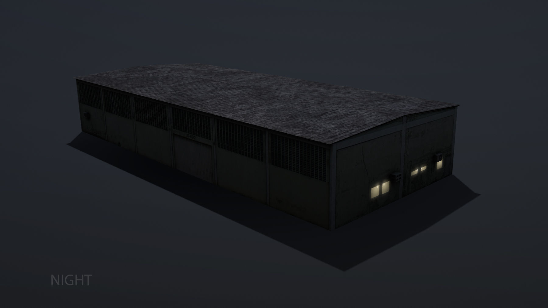 MilitaryBase PortoVelho Storage 01 Low-poly 3D model_10