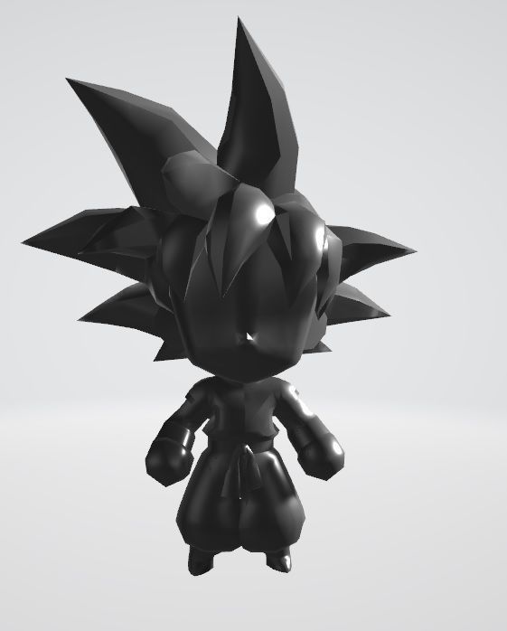 Goku base form Chibi 3D print model_1