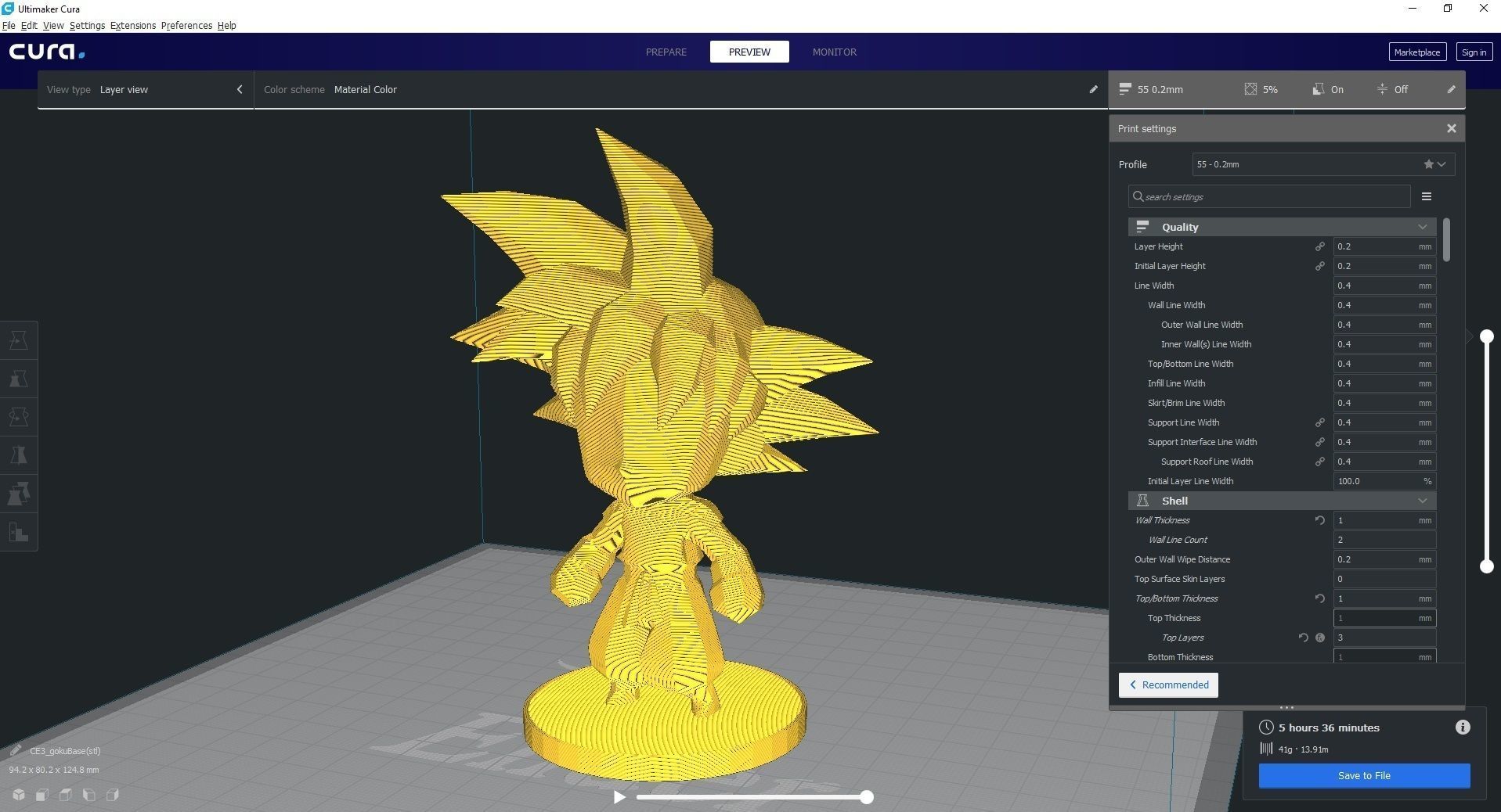 Goku base form Chibi 3D print model_4