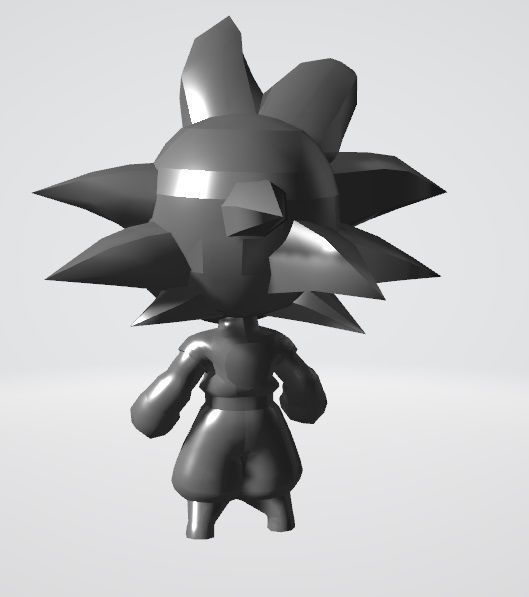 Goku base form Chibi 3D print model_2