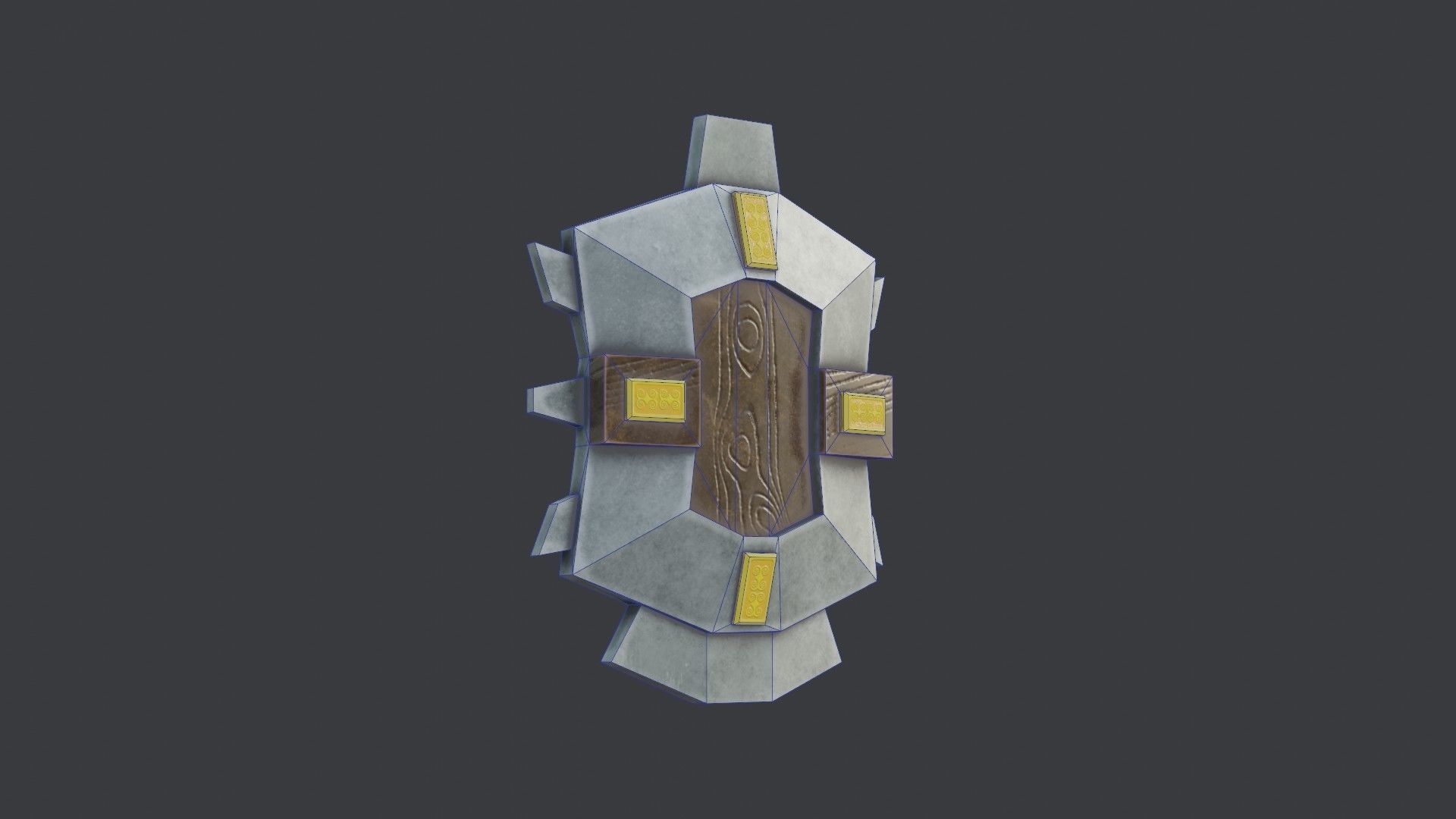 Stylized Medieval Shield 1 Low-poly 3D model_8