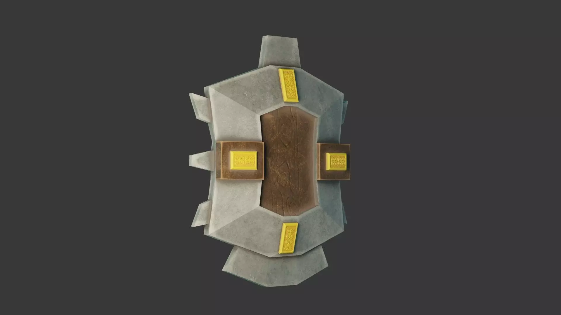 Stylized Medieval Shield 1 Low-poly 3D model_0