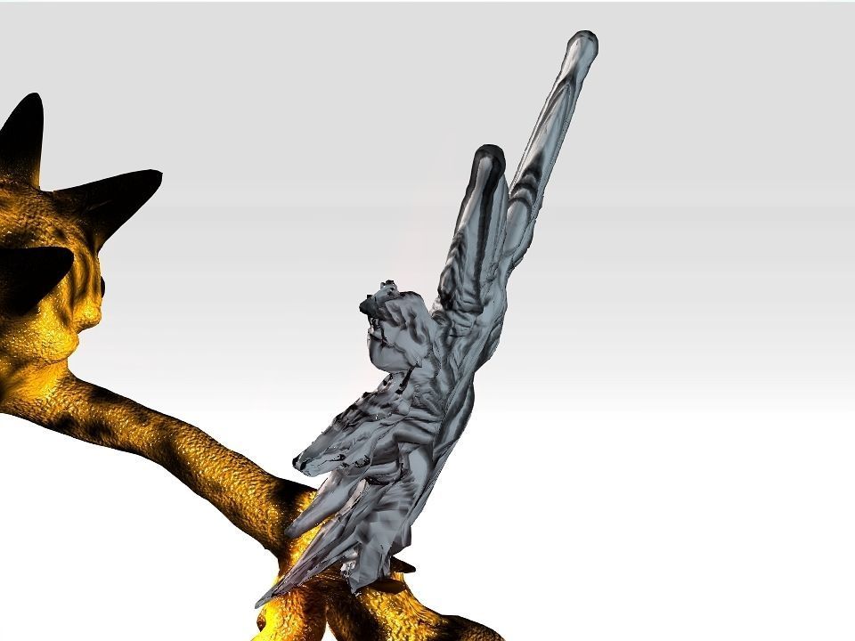 Strange Wing Low-poly 3D model_7