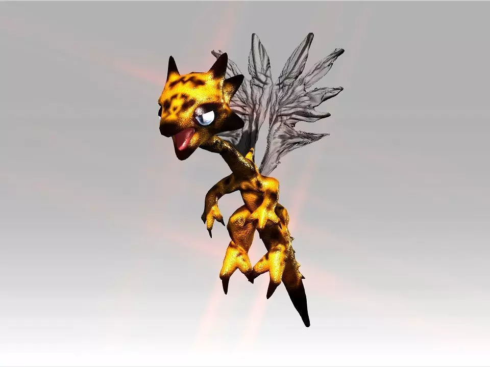 Strange Wing Low-poly 3D model_0