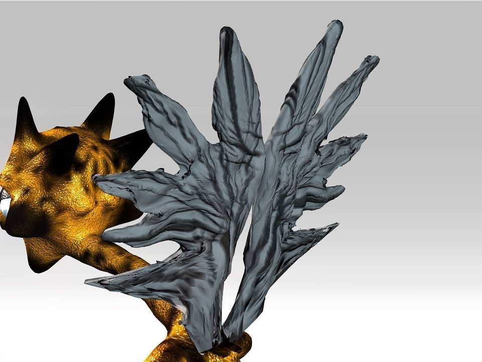 Strange Wing Low-poly 3D model_9