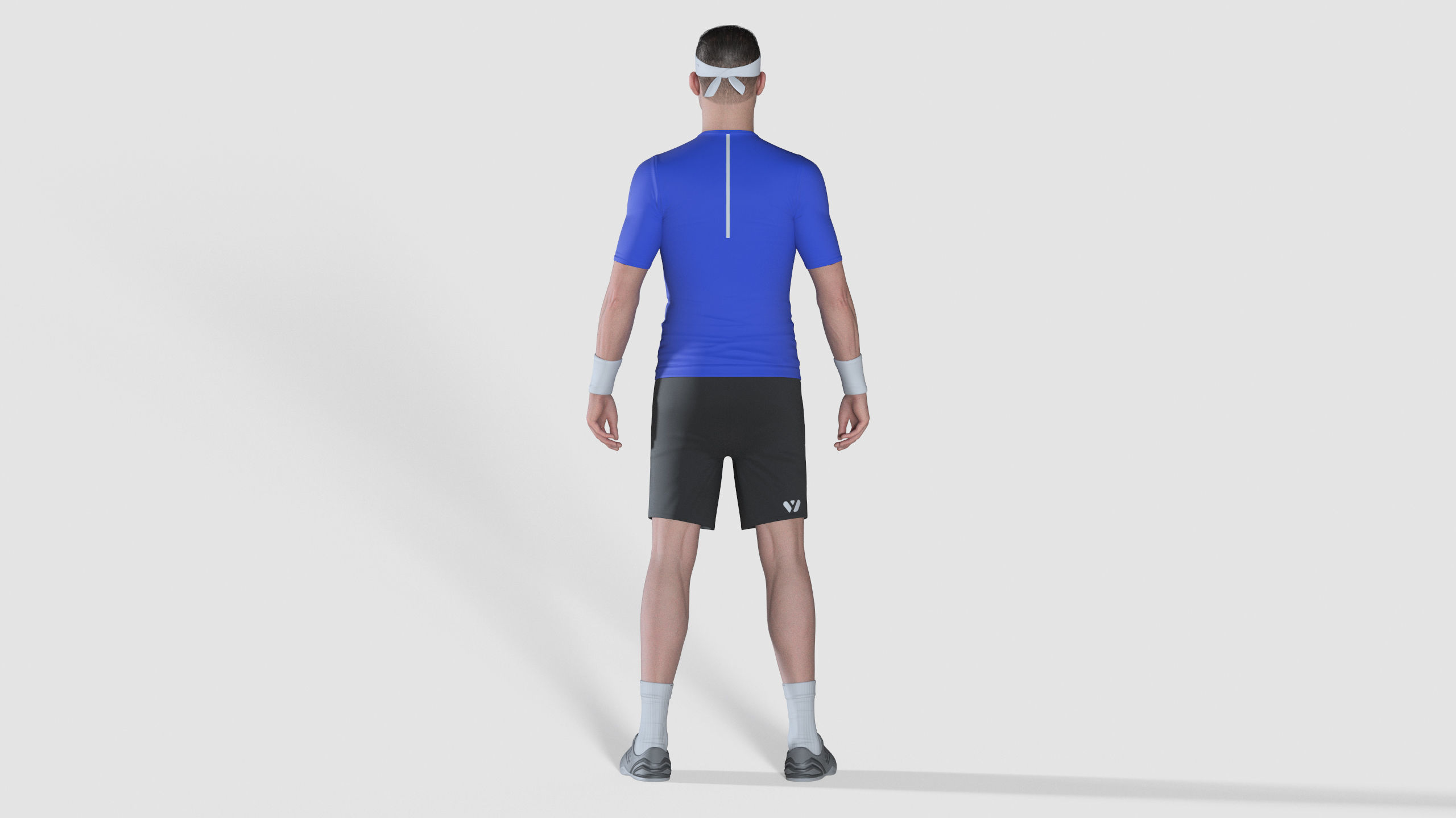 Male Tennis Player 3D model_3