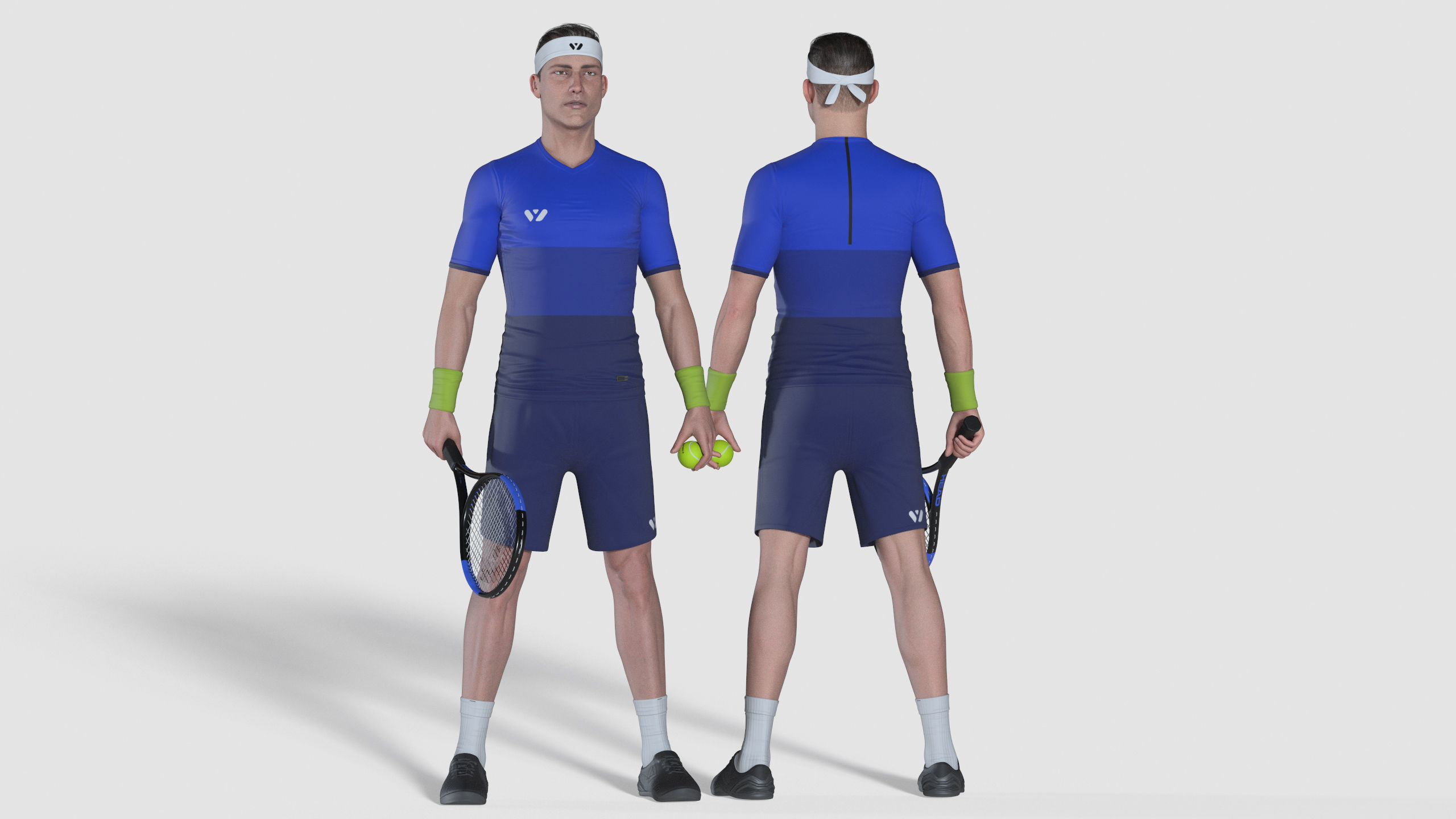 Male Tennis Player 3D model_20
