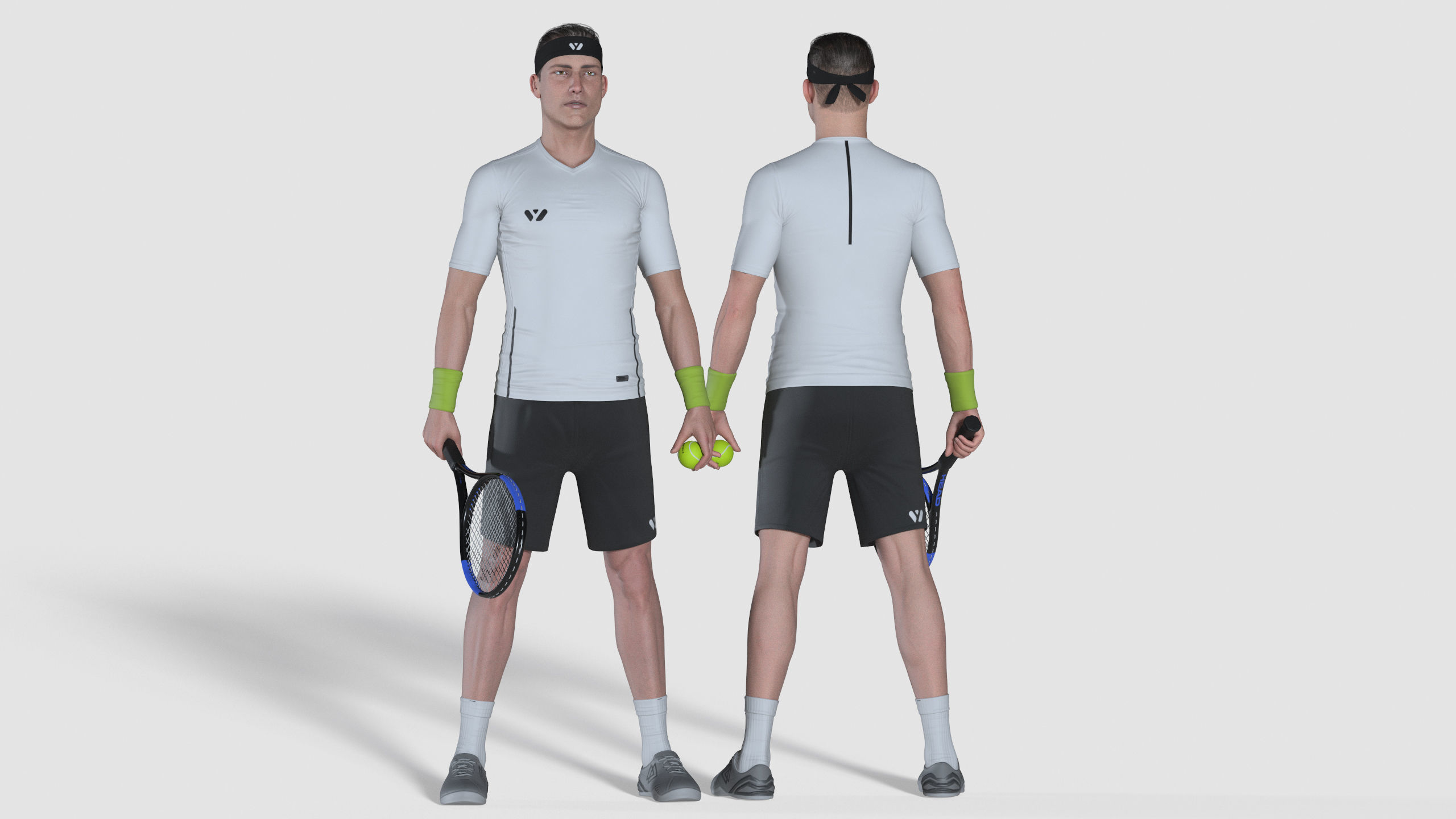 Male Tennis Player 3D model_18