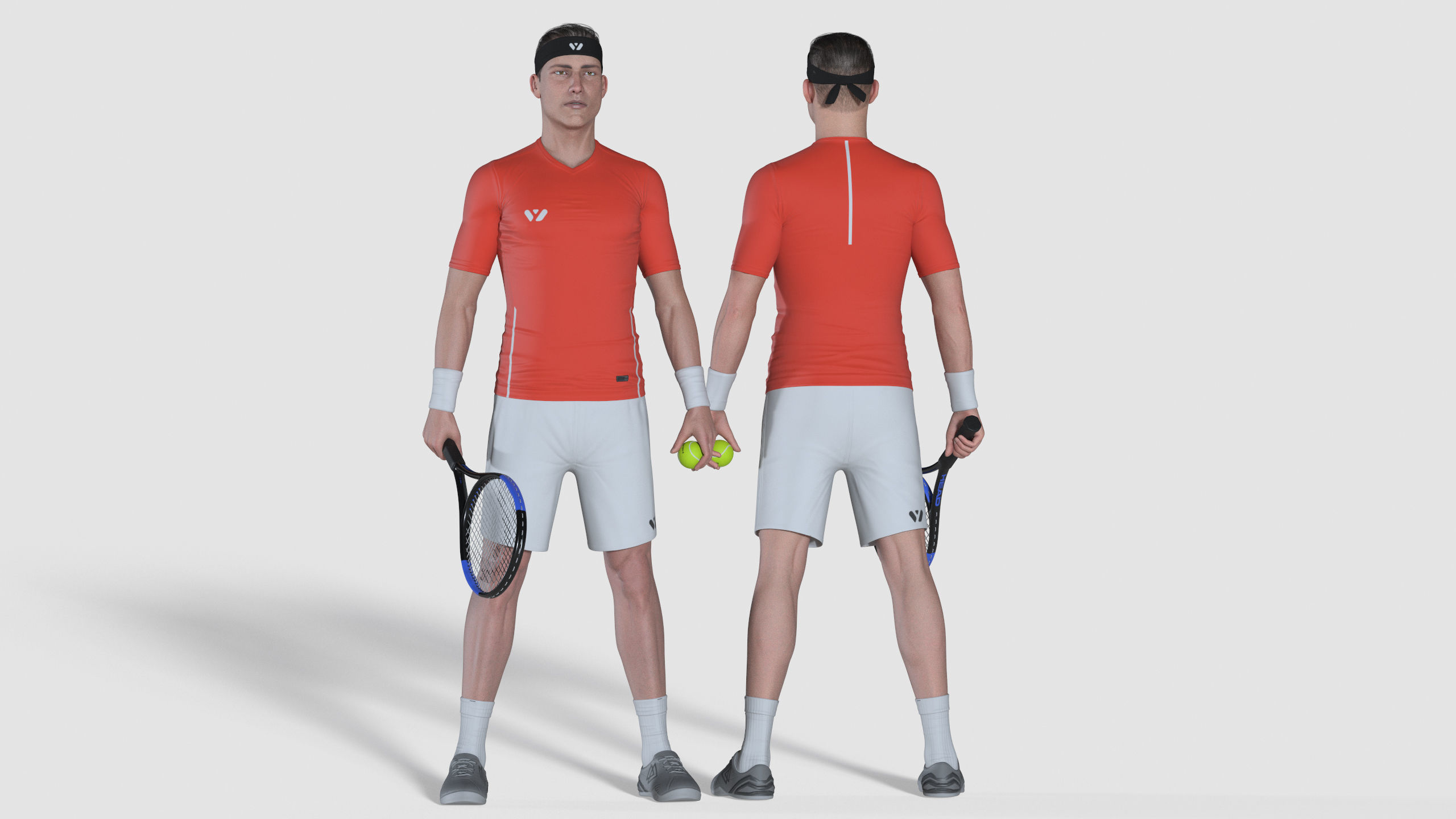 Male Tennis Player 3D model_17
