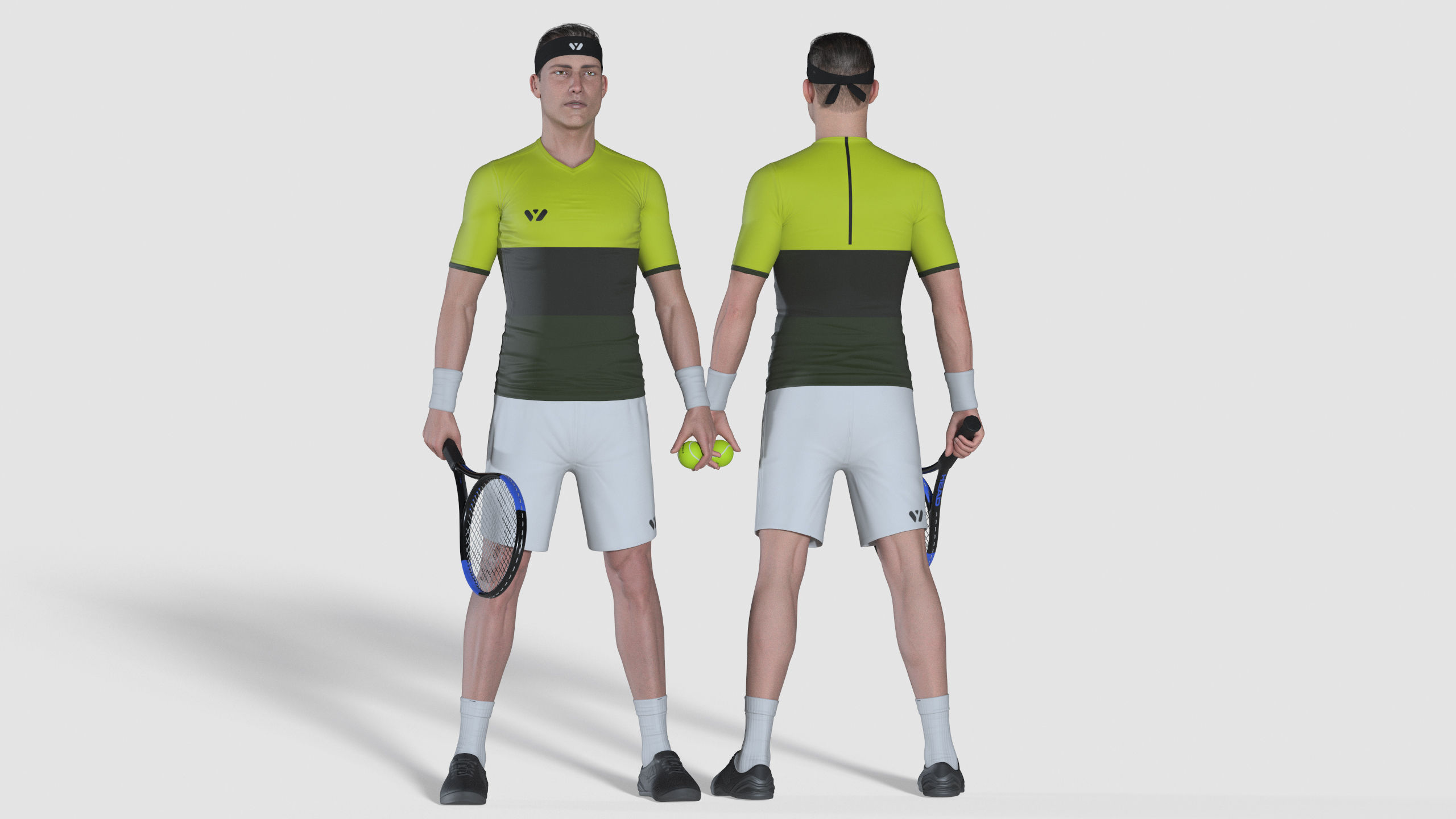 Male Tennis Player 3D model_19