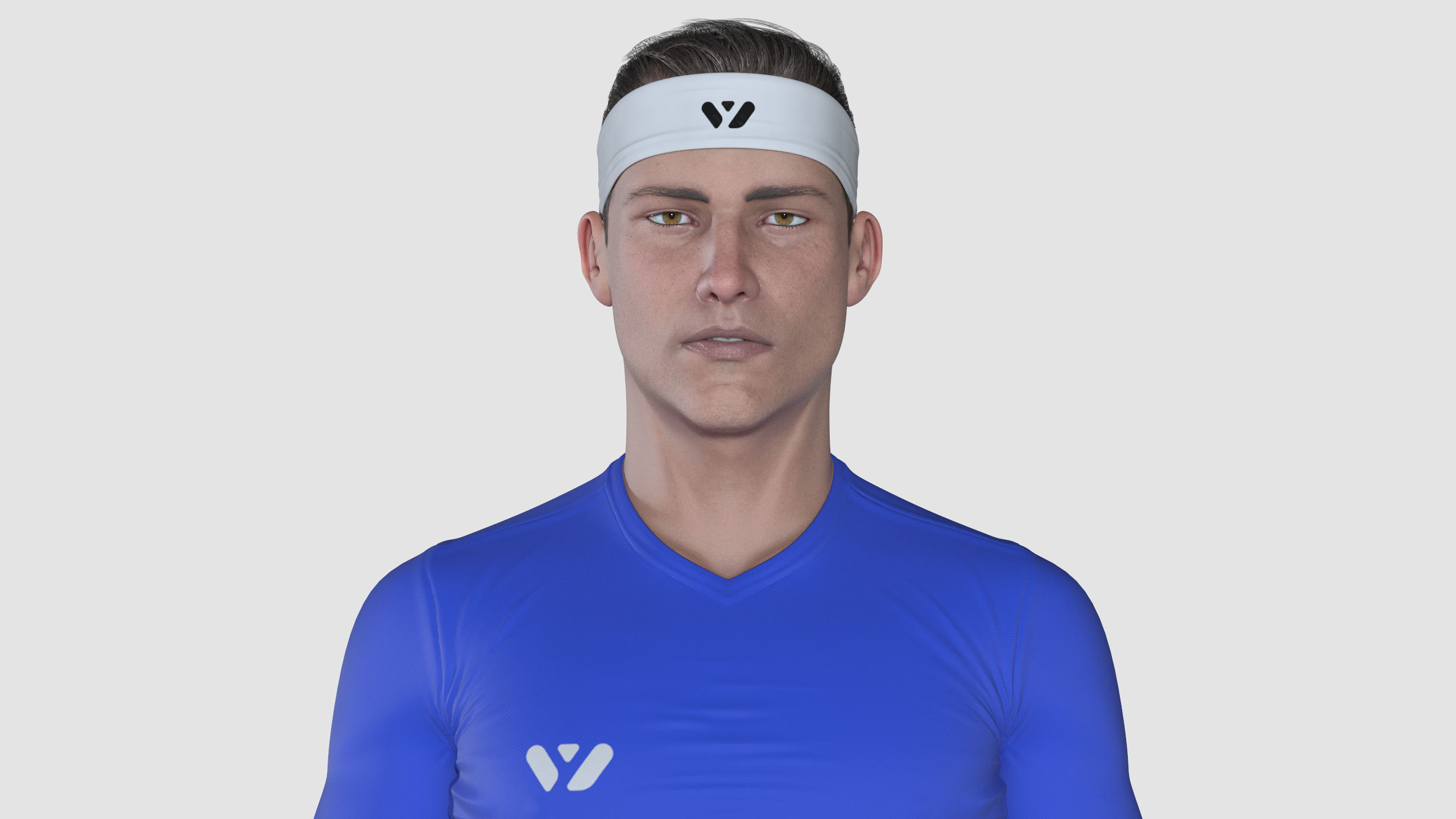 Male Tennis Player 3D model_4
