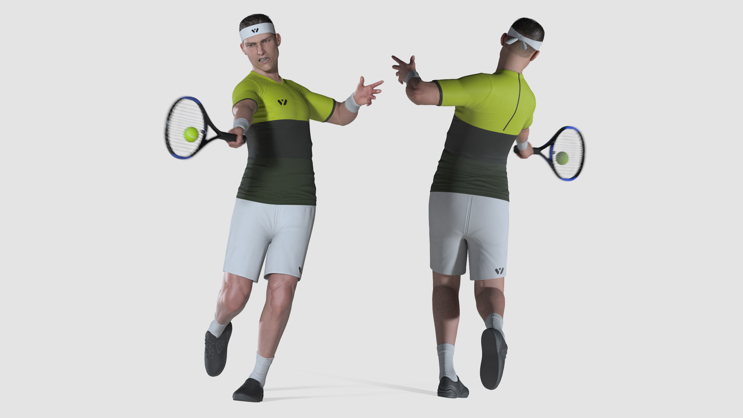 Male Tennis Player 3D model_21